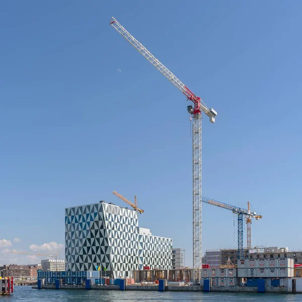 スウェーデン ヘルシンボルグ 2020年6月27日 スウェーデンのヘルシンボルグス ドックに建設中の新プロジェクト — ストック写真