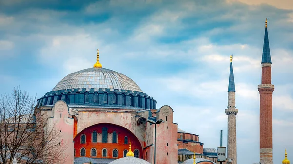 Hagia Sophia Jest Znanym Całym Świecie Zabytkiem Stambule Turcja Który — Zdjęcie stockowe