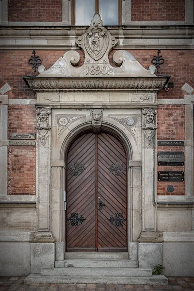 Landskrona Sweden August 2020 Entrance Magnificent Tranchell House Located Corner — Stock Photo, Image