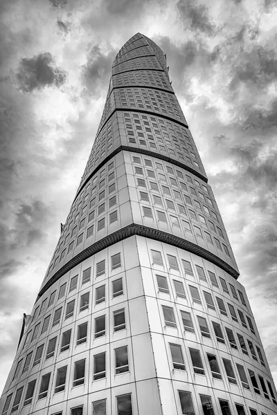 Malmo Švédsko August Turning Torso Neo Futuristický Rezidenční Mrakodrap Švédsku — Stock fotografie