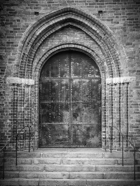 Porta Laterale Della Chiesa Santa Maria Helsingborg Svezia — Foto Stock