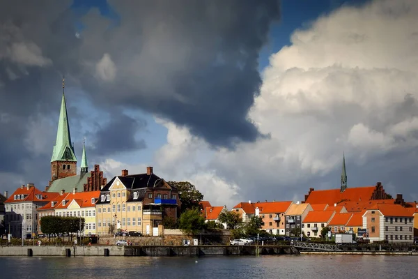 Very Autumnal Looking Sky Hangs City Promise Sunshine Showers — Stock Photo, Image