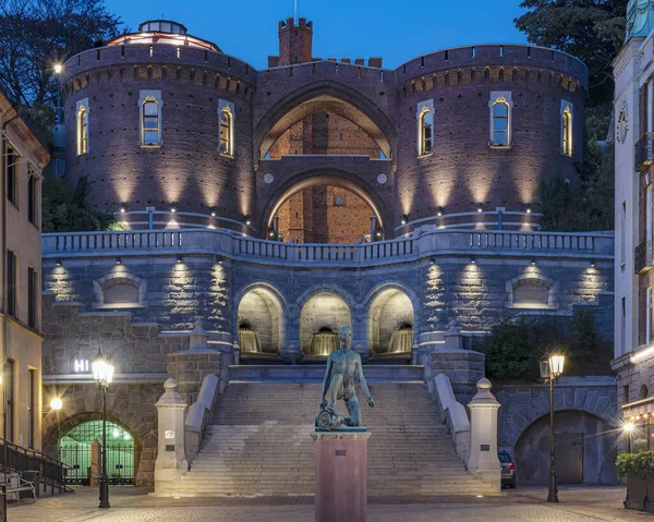 Helsingborg Sweden September 2020 Stairs Terrace Lead Medieval Keep Called — Stock Photo, Image