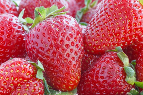 Nahaufnahme Von Roten Erdbeeren — Stockfoto