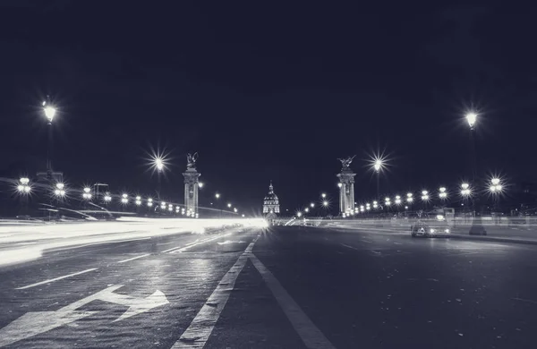 Pont Alexandre Iii Paris Bei Nacht — Stockfoto