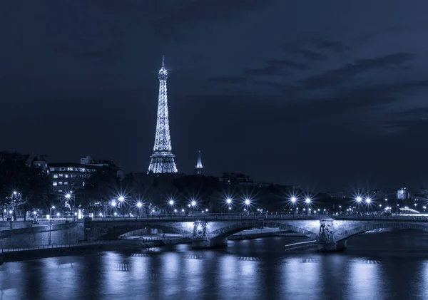 Zicht Van Parijs Bij Nacht — Stockfoto