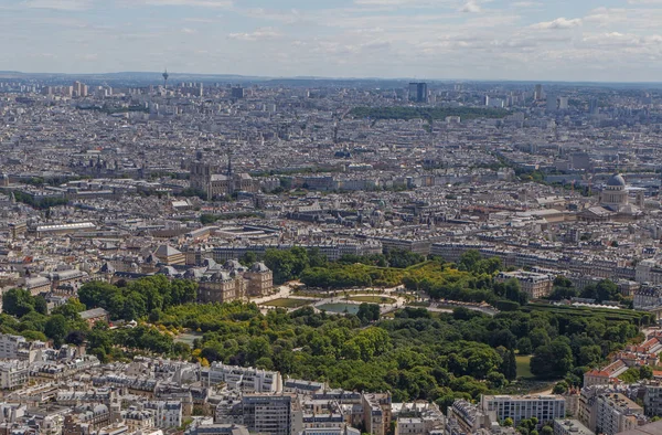 Vista Aérea Sobre Palácio Luxemburgo Notre Dame Paris — Fotografia de Stock