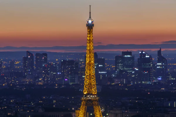 Paris Frankrijk Close Juni 2017 Van Eiffeltoren Bij Zonsondergang Parijs — Stockfoto