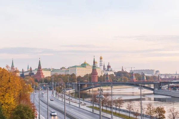 Vista Sobre Moscou Kremlin Manhã Outonal — Fotografia de Stock