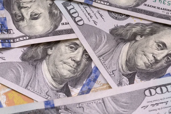 Yüz Yığını Bize Dolarlık Banknot Kadar Yakın — Stok fotoğraf
