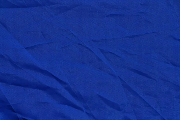Close Azul Escuro Textura Tecido Amassado — Fotografia de Stock
