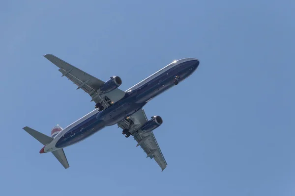 Nice France Juin 2017 Atterrissage Avion British Airways Airbus A321 — Photo