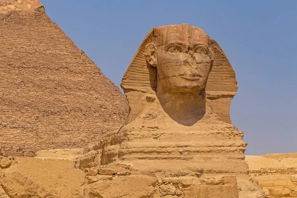 Grand Sphinx Dans Complexe Pyramidal Gizeh Égypte — Photo