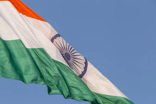 Close Big Indian Flag — Stock Photo, Image