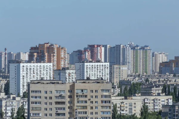 Wzroku Nowoczesnej Dzielnicy Kijowa Lato — Zdjęcie stockowe