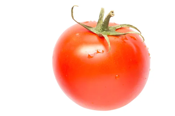 Primo Piano Pomodoro Rosso Isolato Bianco — Foto Stock