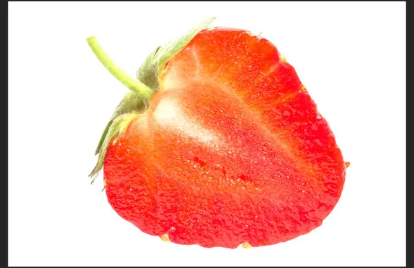 Half Strawberry Isolated White — Stock Photo, Image