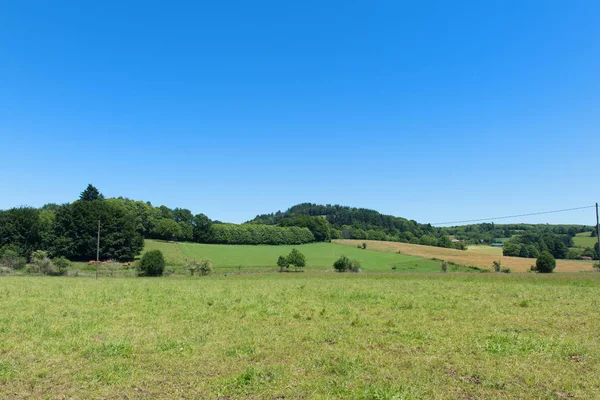 Franse Limousin Landschap Met Groene Heuvels — Stockfoto