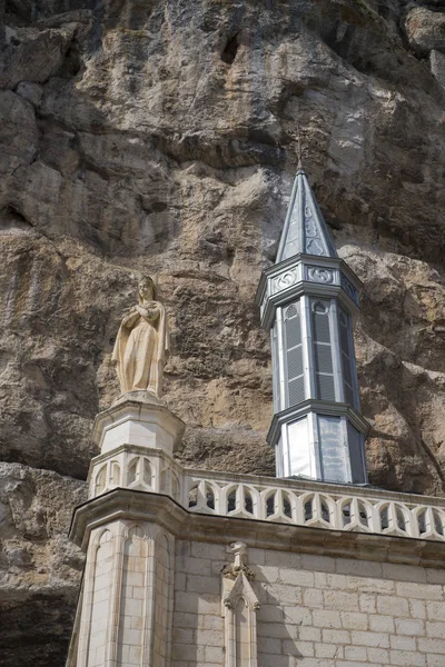 Dettaglio Con Santa Vergine Maria Chiesa Francese Rocamadour — Foto Stock