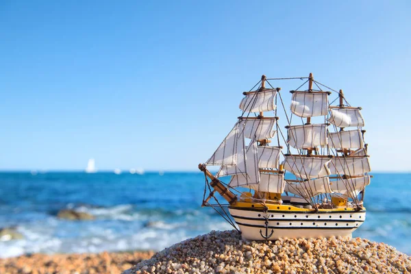 Старий Високий Вітрильний Корабель Пляжі — стокове фото