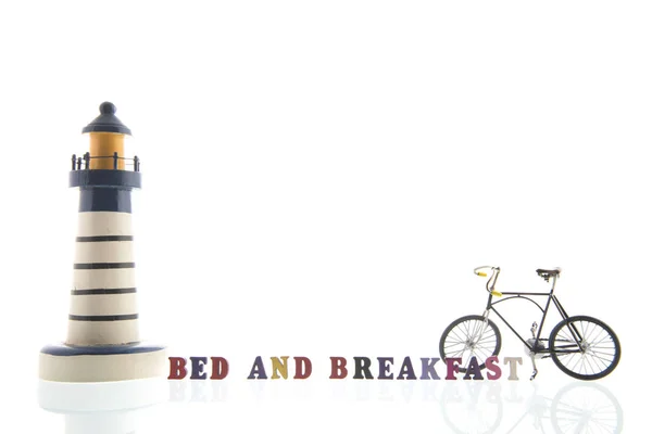 Bed Breakfast Cost Lighthouse Bicycle — Stock Photo, Image