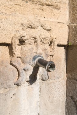 Ayrıntı su spitter Katedrali Cathdrale Saint Just in et Saint Pasteur Narbonne içinde