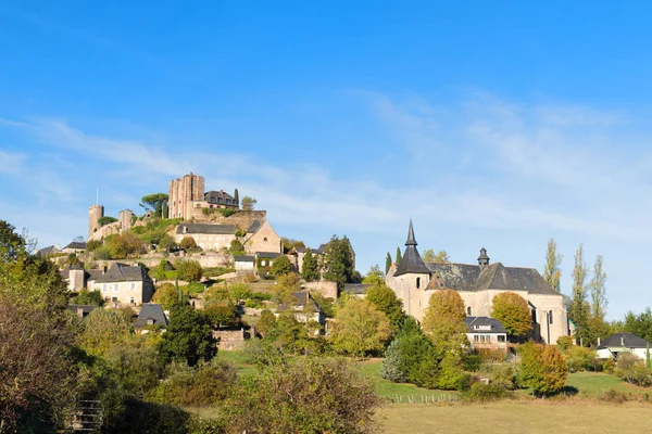 Village Turenne Języku Francuskim Limousin — Zdjęcie stockowe