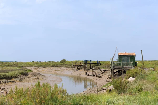 法国Charente海上的法国木制牡蛎小屋 — 图库照片