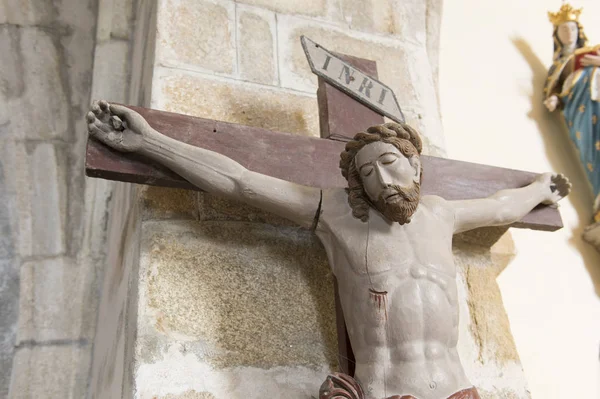 Деталь Иисуса Висит Кресте — стоковое фото