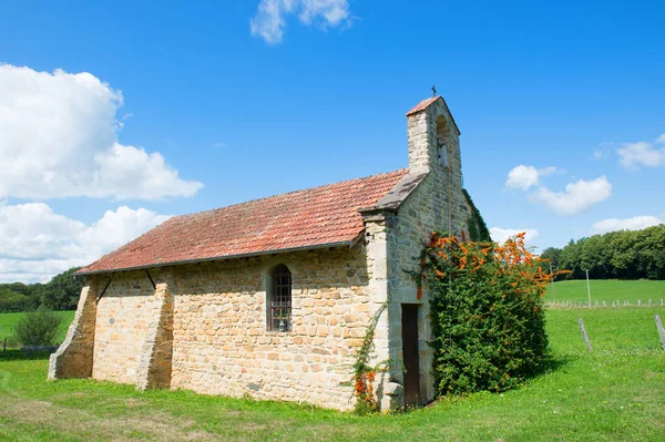 Typical Medieval chapel in French village in Limousin