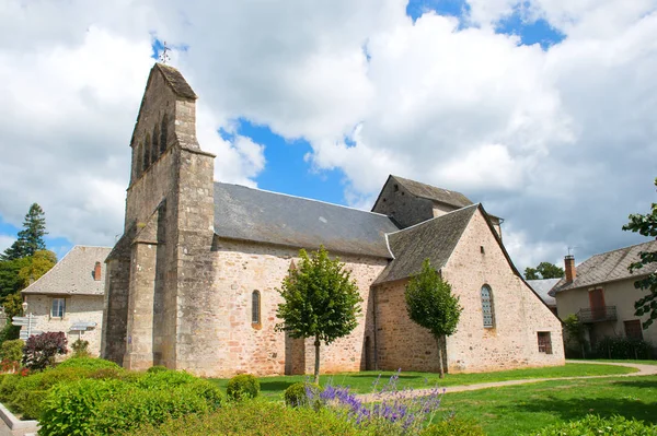 Igreja Medieval Típica Aldeia Francesa Limousin — Fotografia de Stock