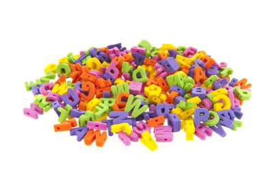 birçok köpük harfler