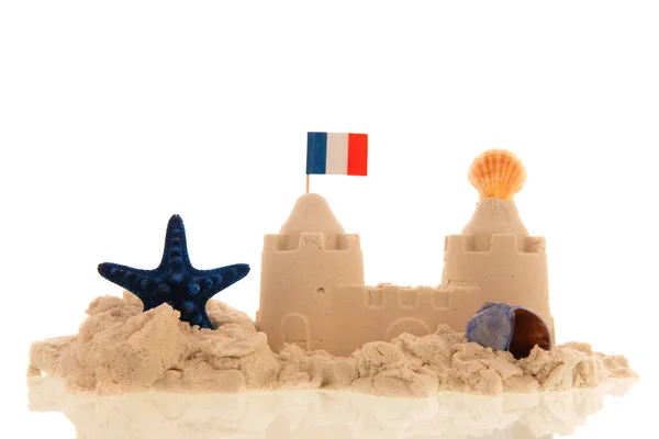 Sandcastle at the beach — Stock Photo, Image