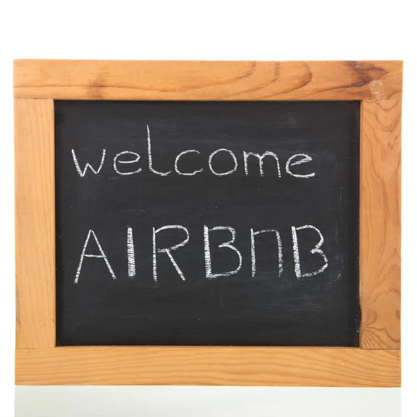 Airbnb kara tahtada — Stok fotoğraf