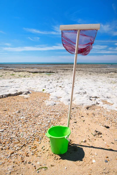 Praia Ile de Re ebb maré — Fotografia de Stock