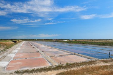 Ile de Re tuz gölü peyzaj