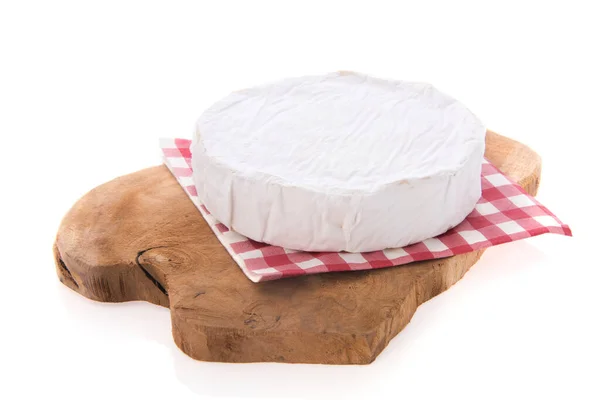 Formaggio Francese Camembert Isolato Sfondo Bianco — Foto Stock