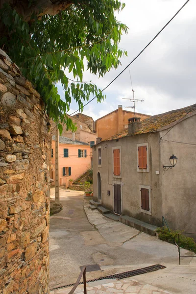 Guardando Attraverso Little Lane Villaggio Francese Casinca — Foto Stock