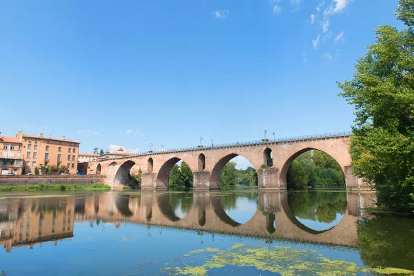 Landschap Oude Brug Frans Montauban — Stockfoto