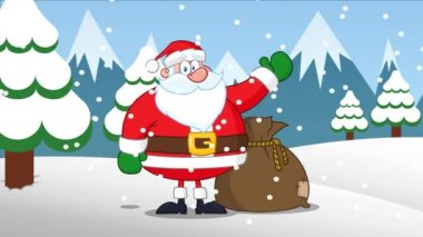 Noel Baba Karikatür Maskotu karakteri