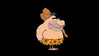 Kulüplü komik mağara adamı karakteri