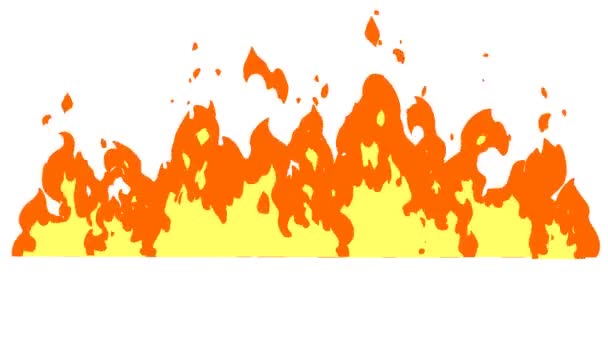 Jasny Kreskówka Animowany Ogień Tło Szablonu — Wideo stockowe