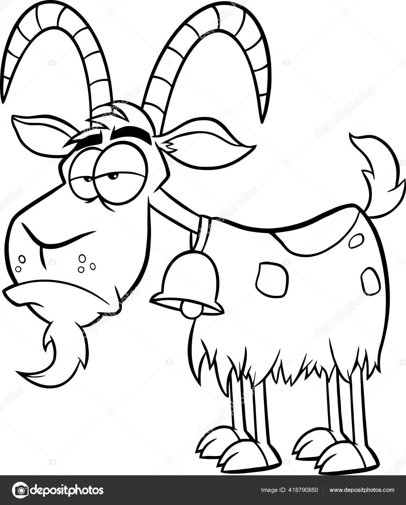 Black White Grumpy Goat Cartoon Mascot Character Raster Illustration Isolated Stock Vector Image by ©HitToon #418790850 Black White Grumpy Goat Cartoon Mascot Character Raster Illustration Isolated Stock Vector Image by ©HitToon #418790850