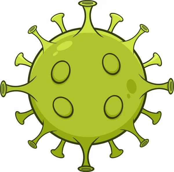 Coronavirus 2019 Ncov Patogena Bakterier Raster Illustration Isolerad Vit Bakgrund — Stock vektor