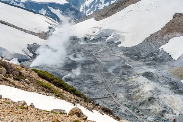 Smoky Valley Chamar Jigokudani Tateyama — Fotografia de Stock