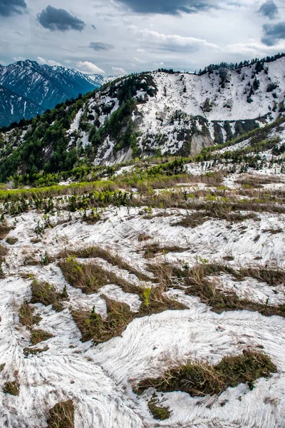 Gama Montanhas Kurobe Japão Coberta Neve — Fotografia de Stock