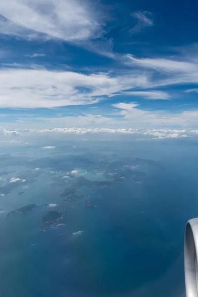 Vista Aérea Acima Hong Kong — Fotografia de Stock