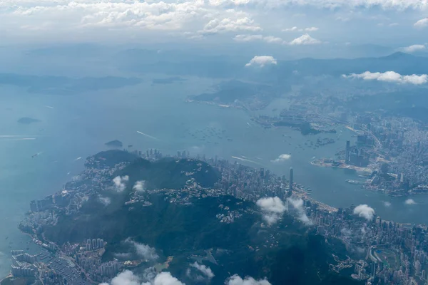 Vue Aérienne Dessus Hong Kong — Photo