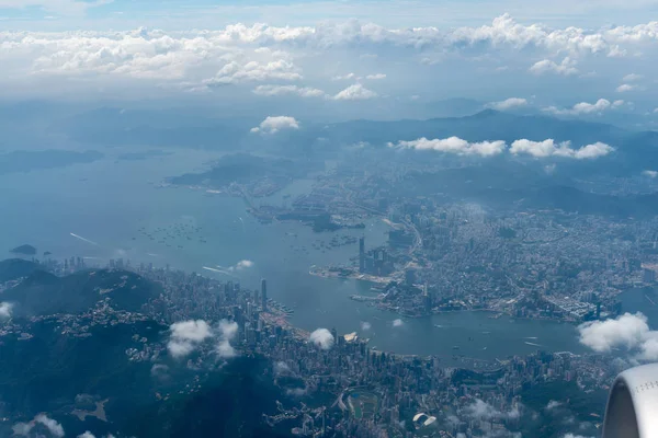 Vue Aérienne Dessus Hong Kong — Photo