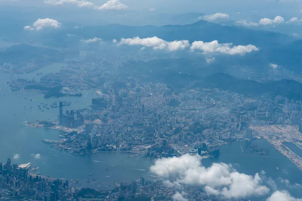 Vue Aérienne Dessus Hong Kong — Photo